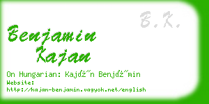benjamin kajan business card